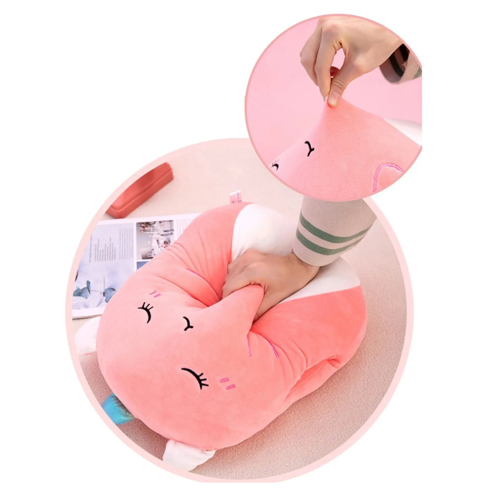

30CM мягкие Kids Adult Cartoon hand warmer pillow winter plush toy сквии kawaii Sofa Cushion Stuffed Toys peluches игѬђка